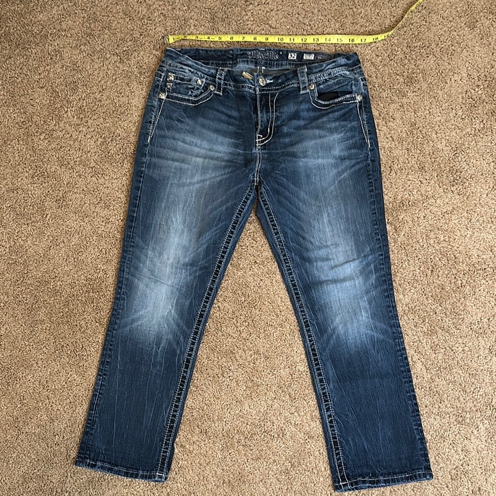 Miss Me Blue Straight Jeans Classic Denim Style